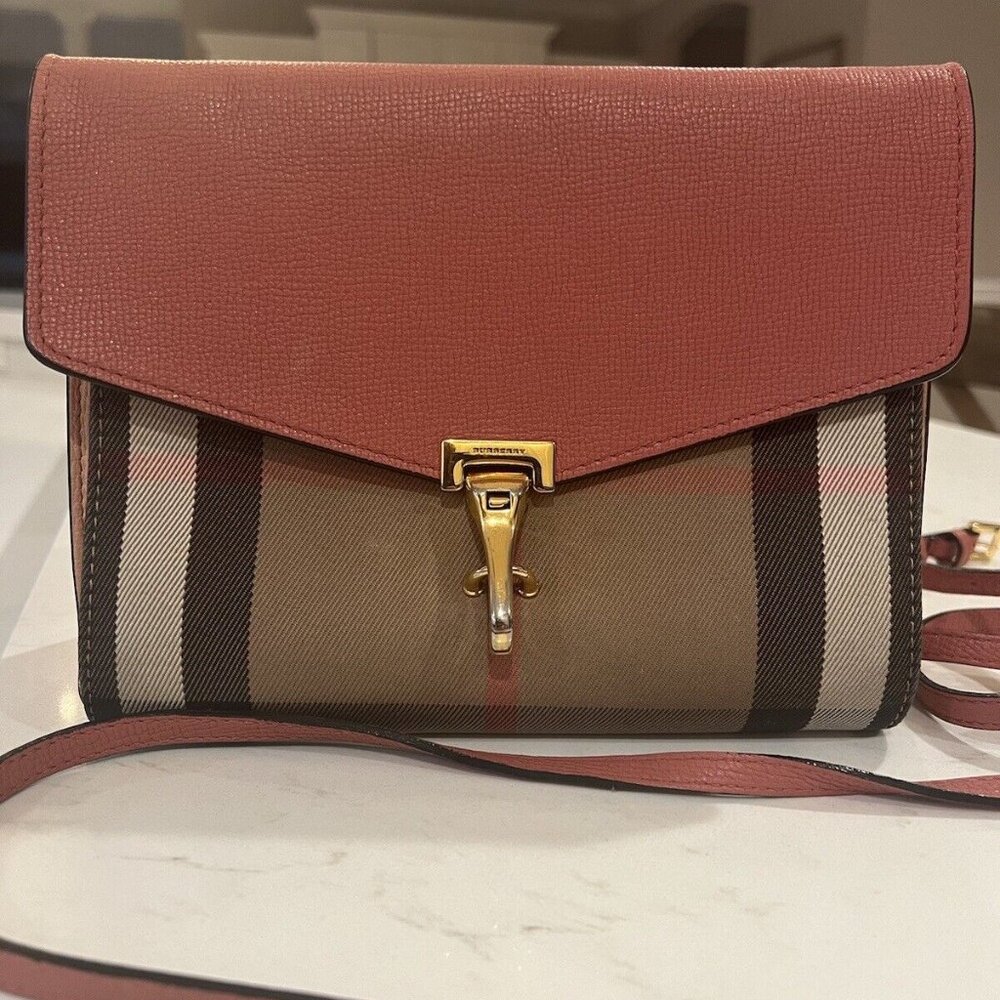 Burberry Macken Purse bag tri color authentic